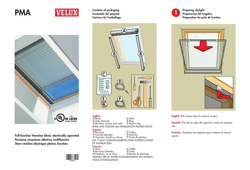 Velux PMA User manual