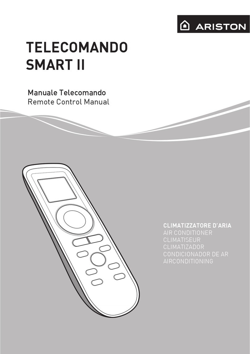 Ariston SMART II Remote control manual