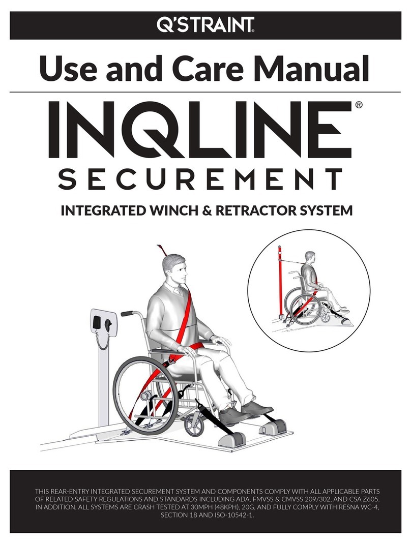 Q'STRAINT INQLINE SECUREMENT use and care manual
