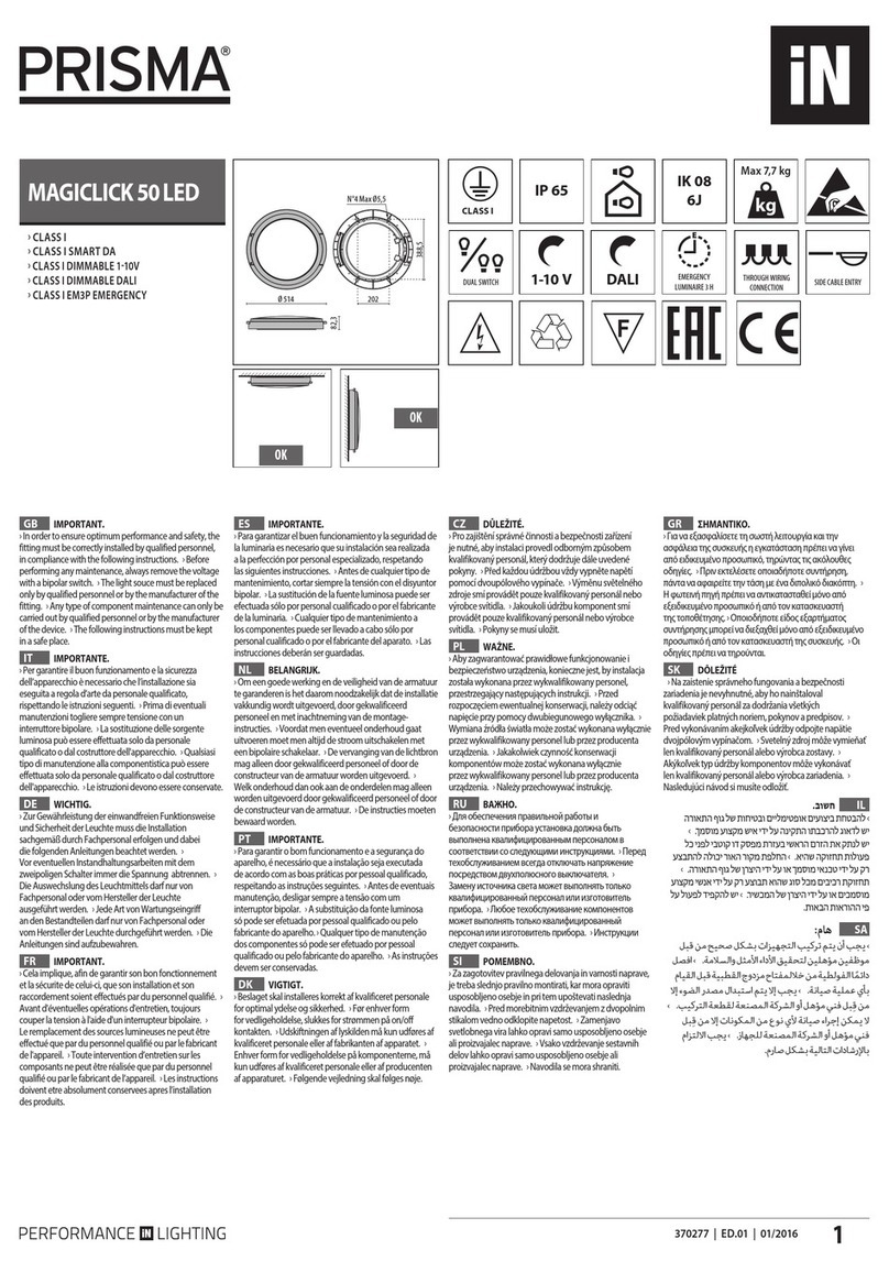 Performance In Lighting Prisma MAGICLICK 50 LED User manual