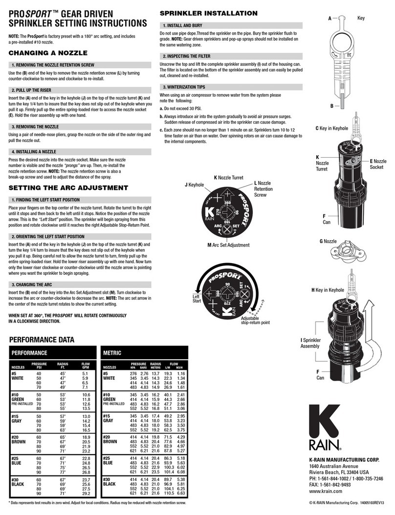 Rain PROSPORT KRN02210 Operating manual