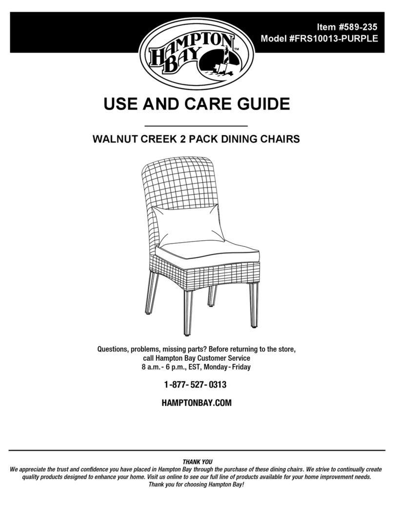 HAMPTON BAY WALNUT CREEK FRS10013-PURPLE Use and care guide