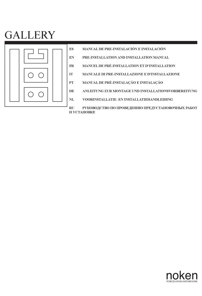 Porcelanosa noken gallery PRE-INSTALLATION AND INSTALLATION MANUAL