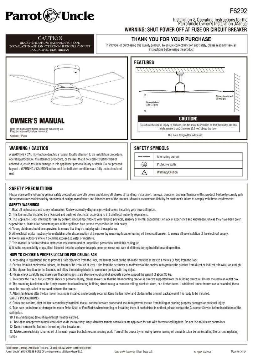 Parrot Uncle F6292 User manual