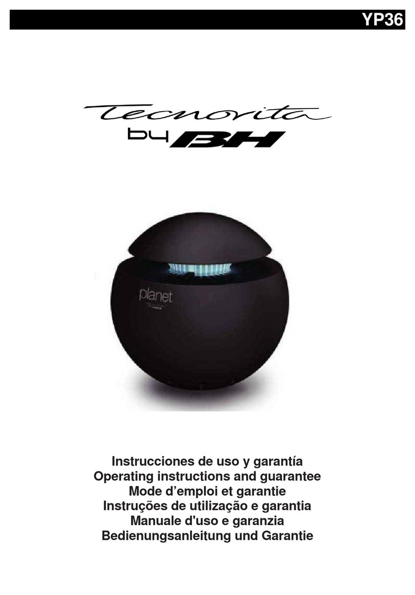 BH Tecnovita YP36 Operating instructions and guarantee