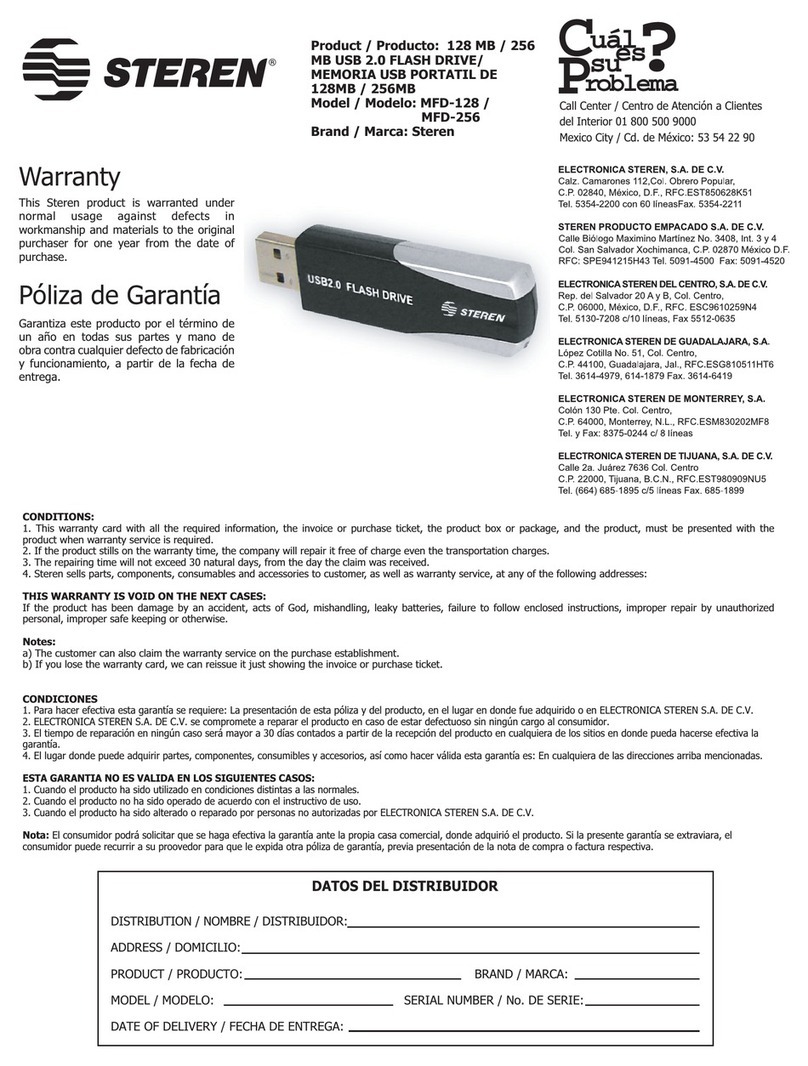 Steren MFD-128 User manual