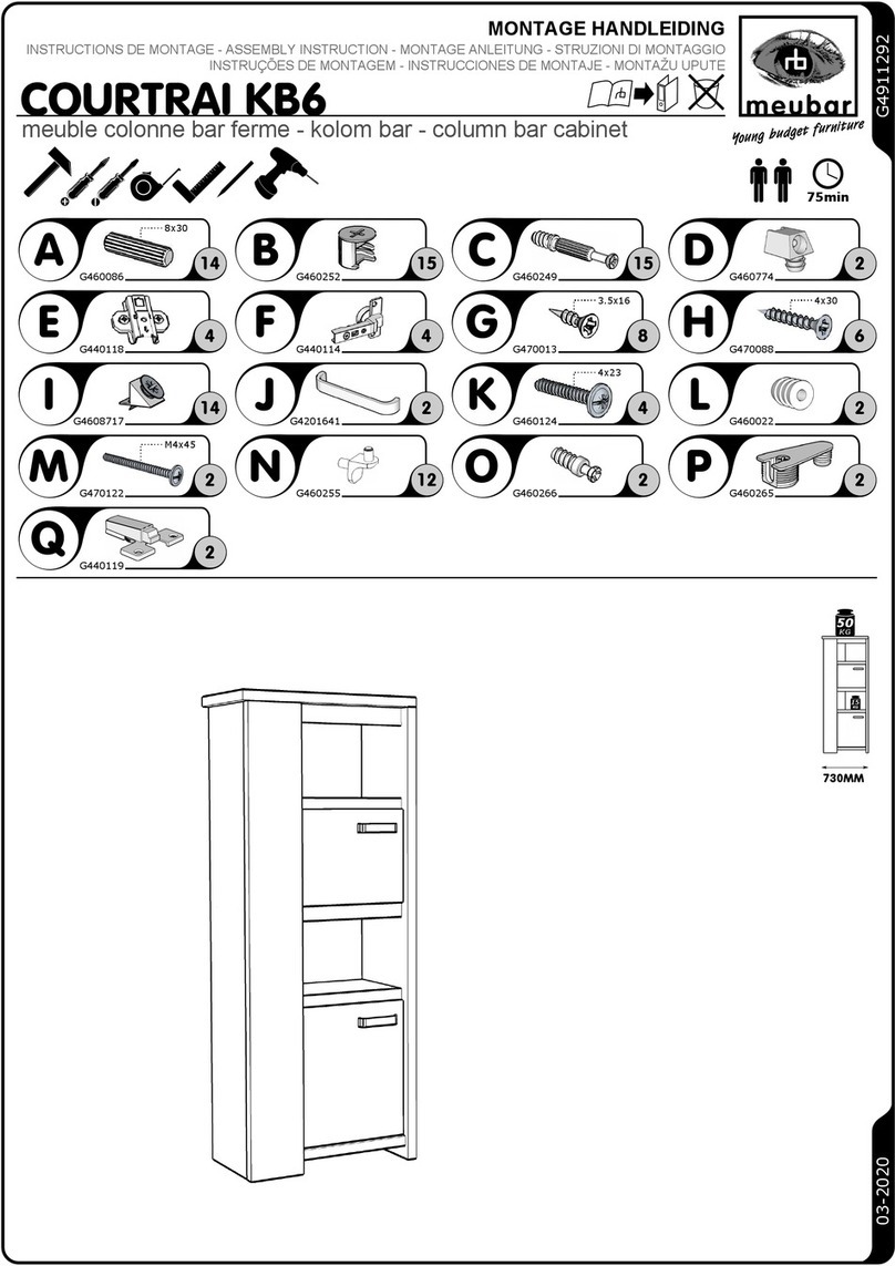 meubar COURTRAI KB6 Assembly instruction