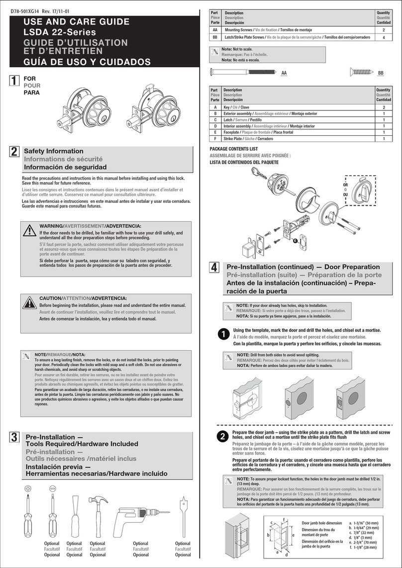 LSDA 22 Series Use and care guide