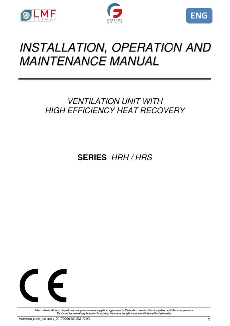LMF Clima HRH 05 Installation, operation and maintenance manual