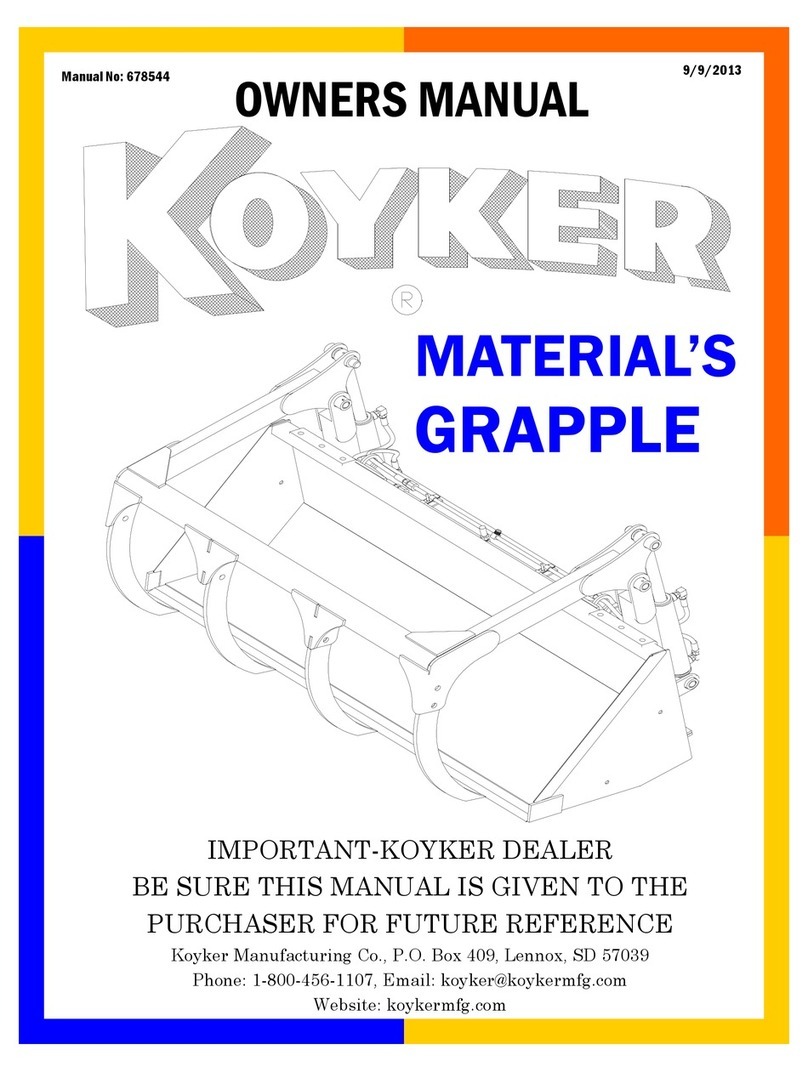 Koyker MATERIAL'S GRAPPLE owner's manual