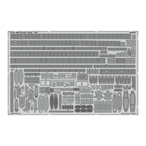 Eduard HMS Cornwall railings quick start guide