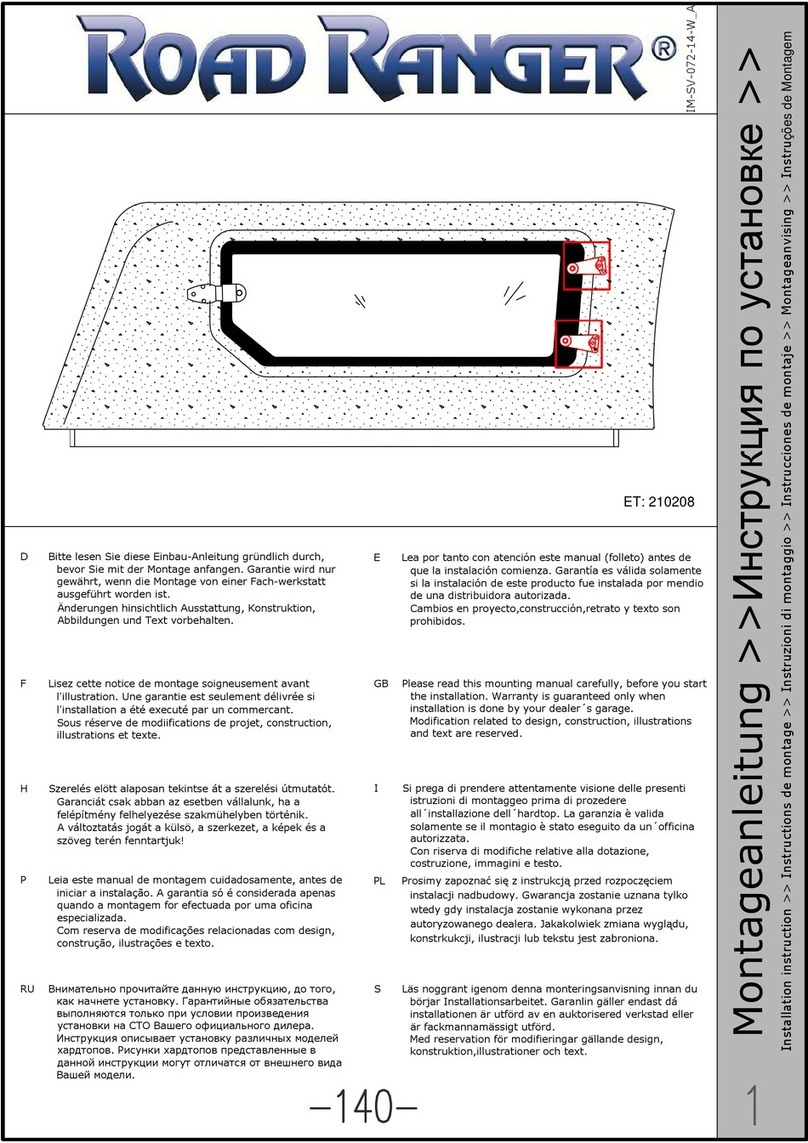 Road Ranger ET 210208 Installation instruction Road Ranger ET 210208 Installation instruction