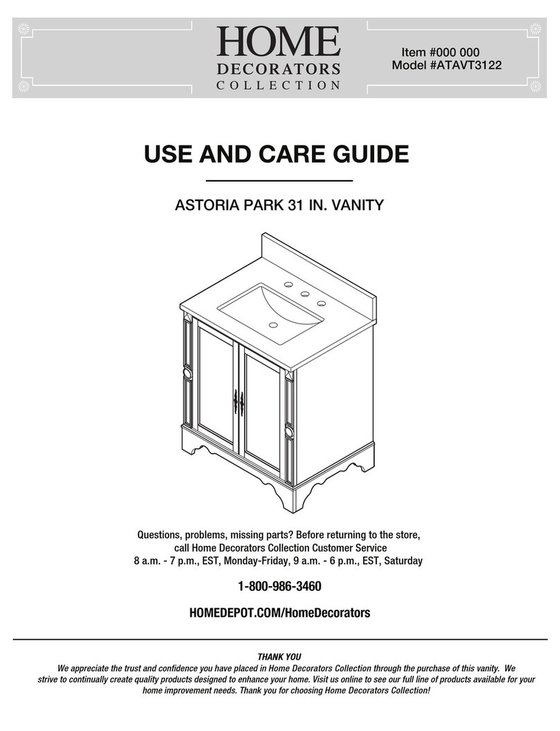Home Decorators Collection ATAVT3122 Use and care guide