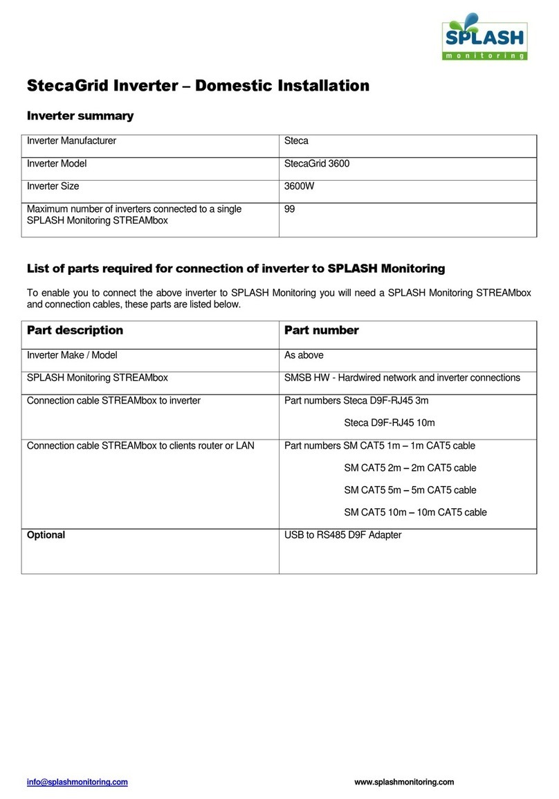 Splash StecaGrid 3600 quick start guide