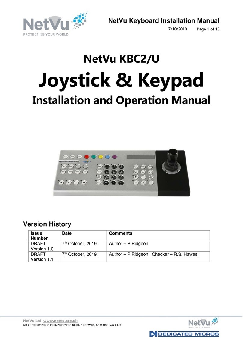 NetVu KBC2/U Installation and operation manual NetVu KBC2/U Installation and operation manual