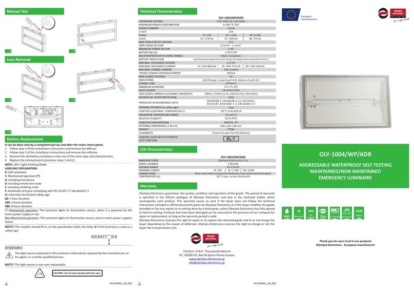 olympia electronics OLY-1004/WP/ADR User manual olympia electronics OLY-1004/WP/ADR User manual