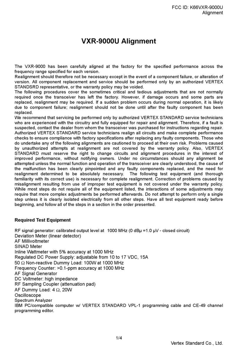 Vertex Standard VXR-9000U User manual