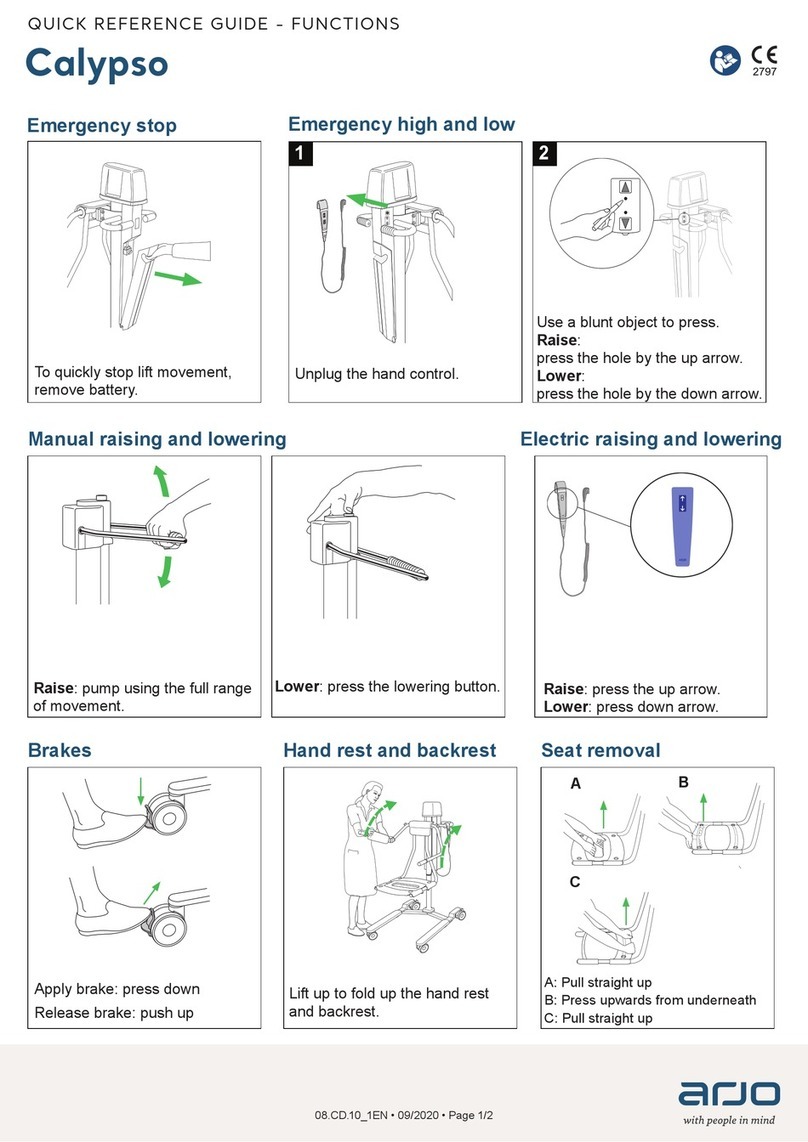 ARJO HUNTLEIGH CALYPSO User manual