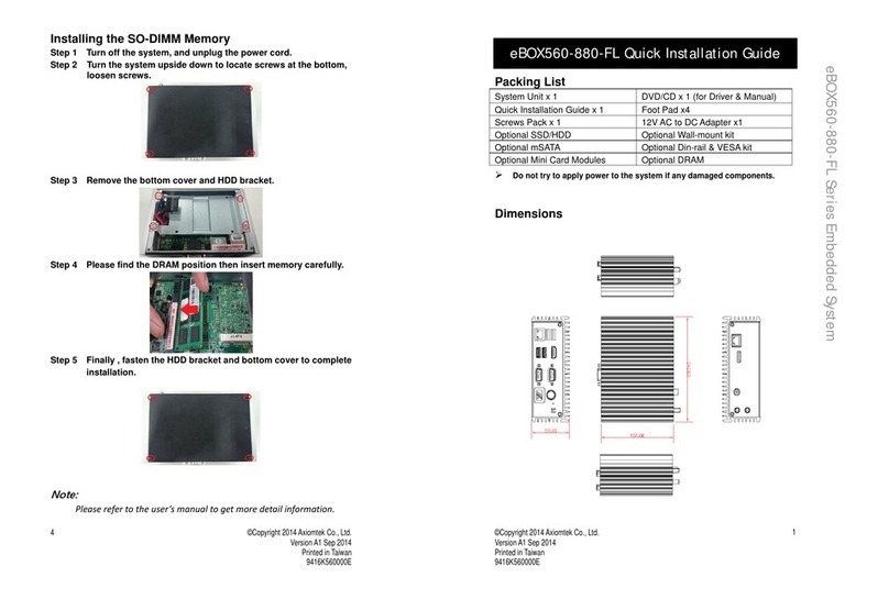 AXIOMTEK eBOX560-880-FL Series User manual