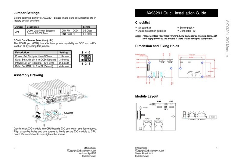 AXIOMTEK AX93291 User manual