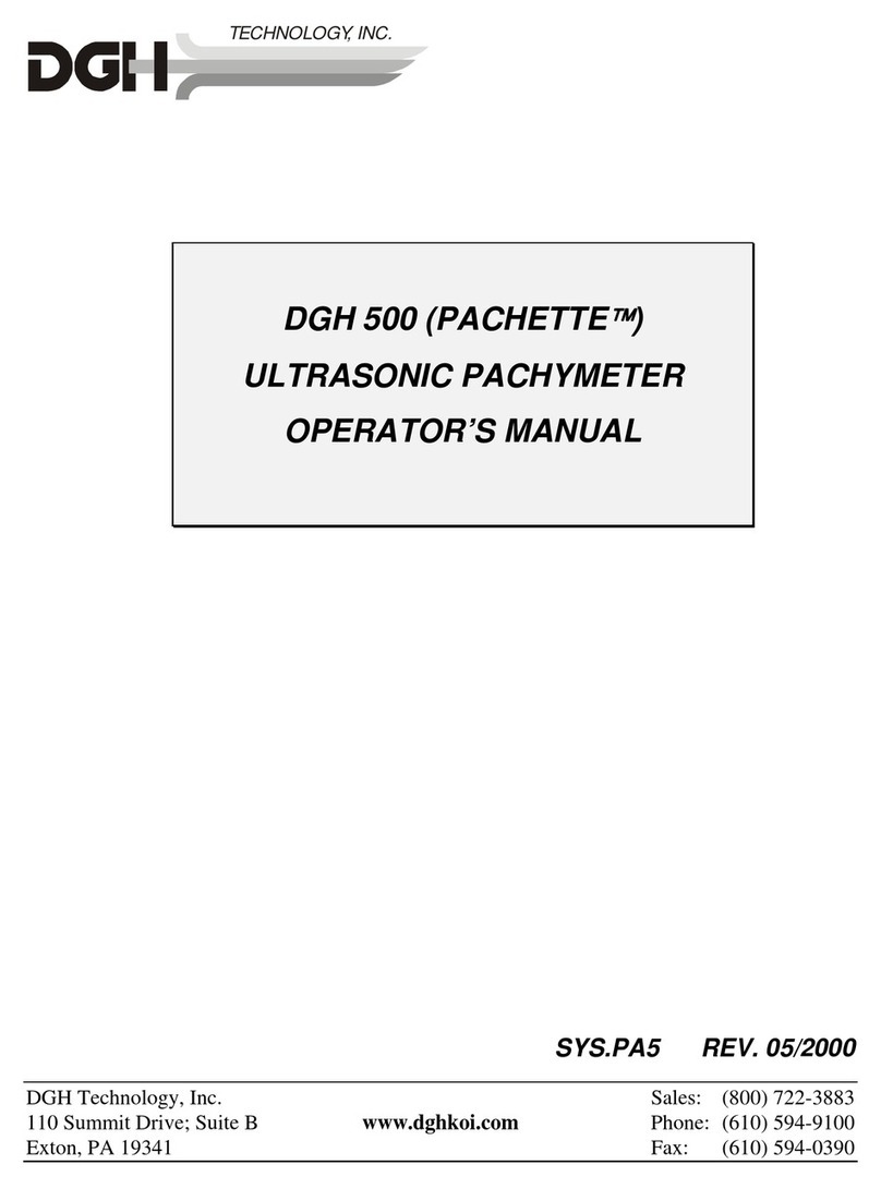 DGH TECHNOLOGY PACHETTE 500 User manual