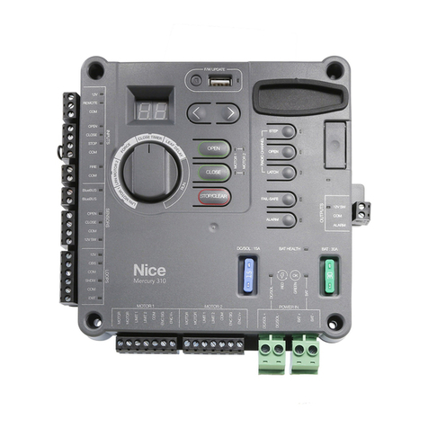 Nice Mercury 310 Installation and operating manual