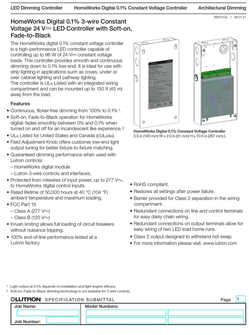 Lutron Electronics LHD0-96W24V-U UL User manual