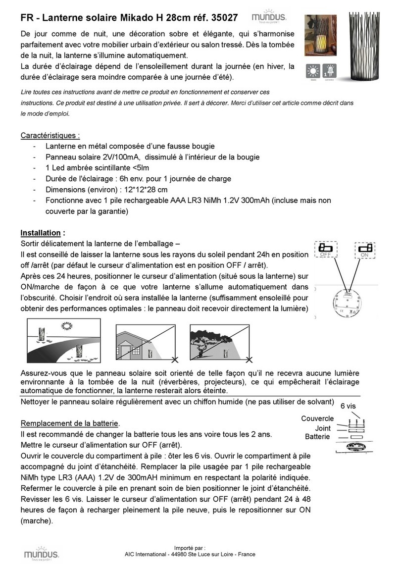 MUNDUS Mikado instruction manual