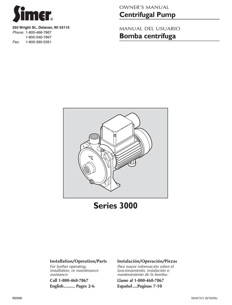 Simer 3000 Series User manual