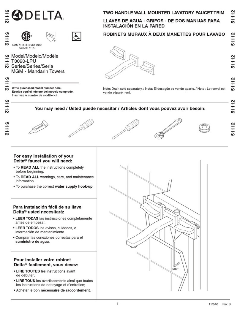 Delta MGM - Mandarin Towers T3090-LPU User manual