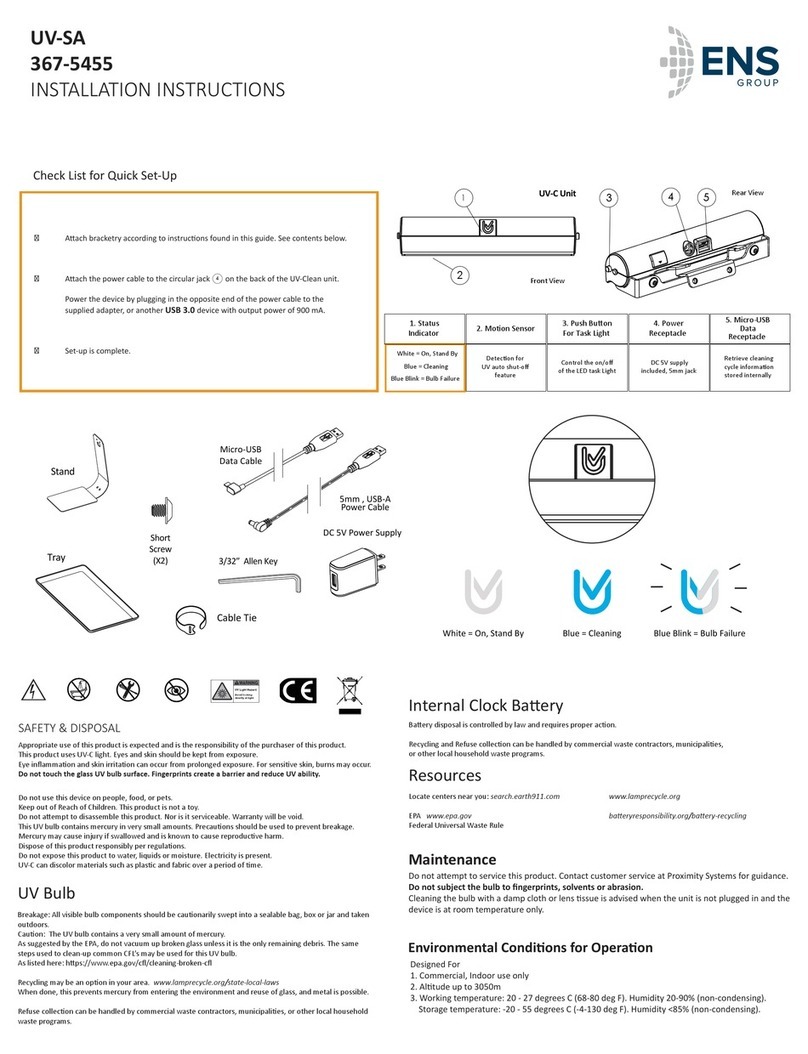 ENS UV-SA installation instructions