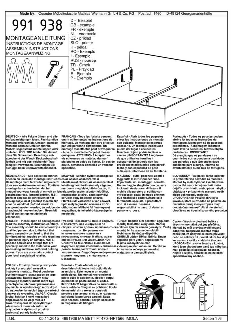 Oeseder Möbelindustrie 991 938 Assembly instructions Oeseder Möbelindustrie 991 938 Assembly instructions