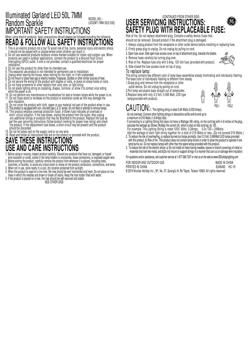 GE LED2WT-7MM-50(0.032) User manual