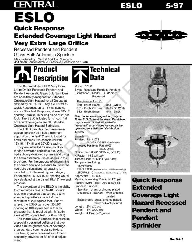 Tyco Fire Product CENTRAL ESLO instruction manual