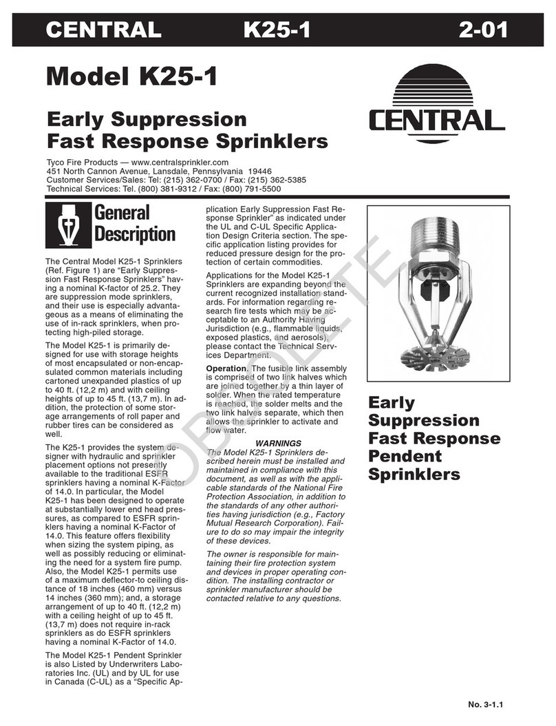 Tyco Fire Product CENTRAL K25-1 instruction manual