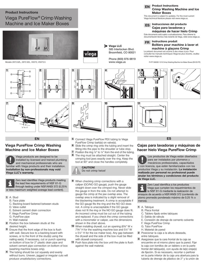 Viega PureFlow 2872.8ZL Product instructions