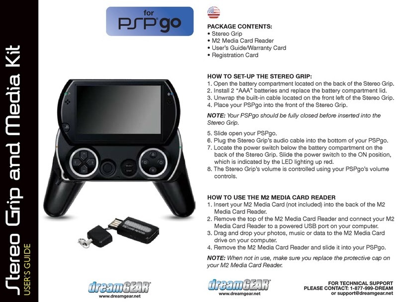 DreamGEAR STEREO GRIP AND MEDIA KIT user guide