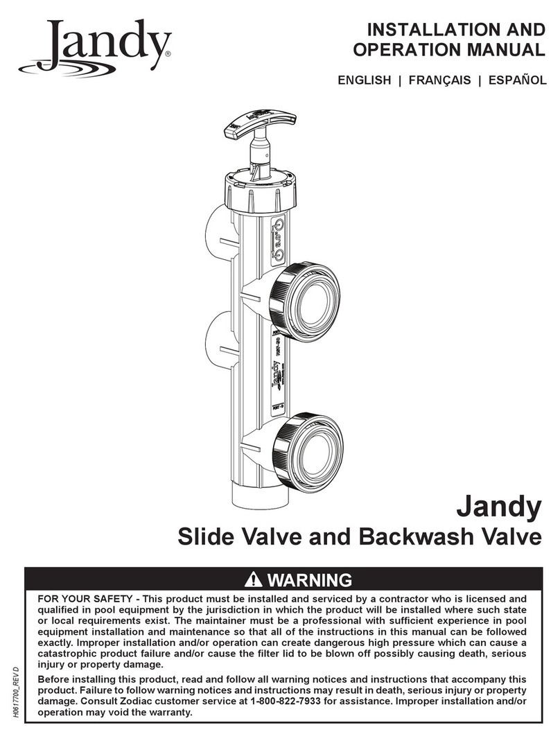 Jandy Jandy Installation and operation manual