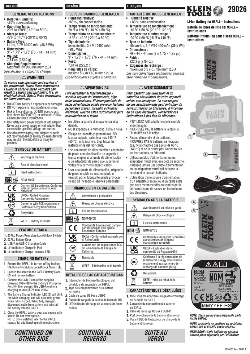Klein Tools 29026 instructions