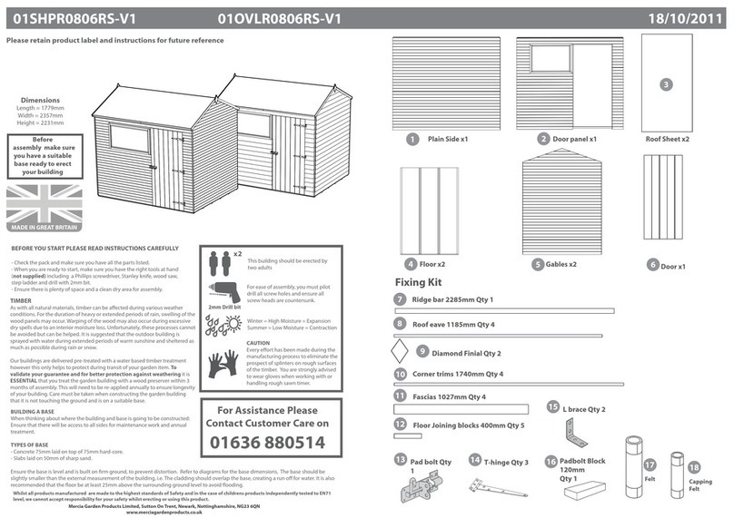 ManoMano 01SHPR0806RS-V1 User manual