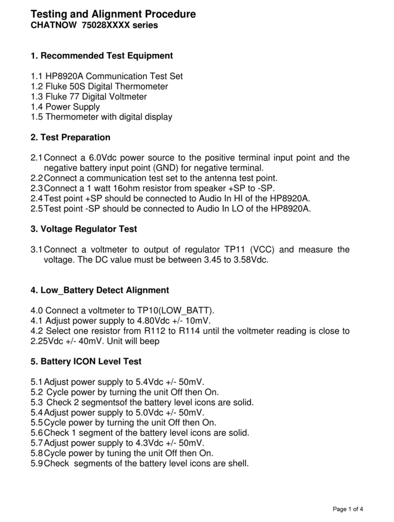 Yaesu CHATNOW 75028 Series Alignment procedure