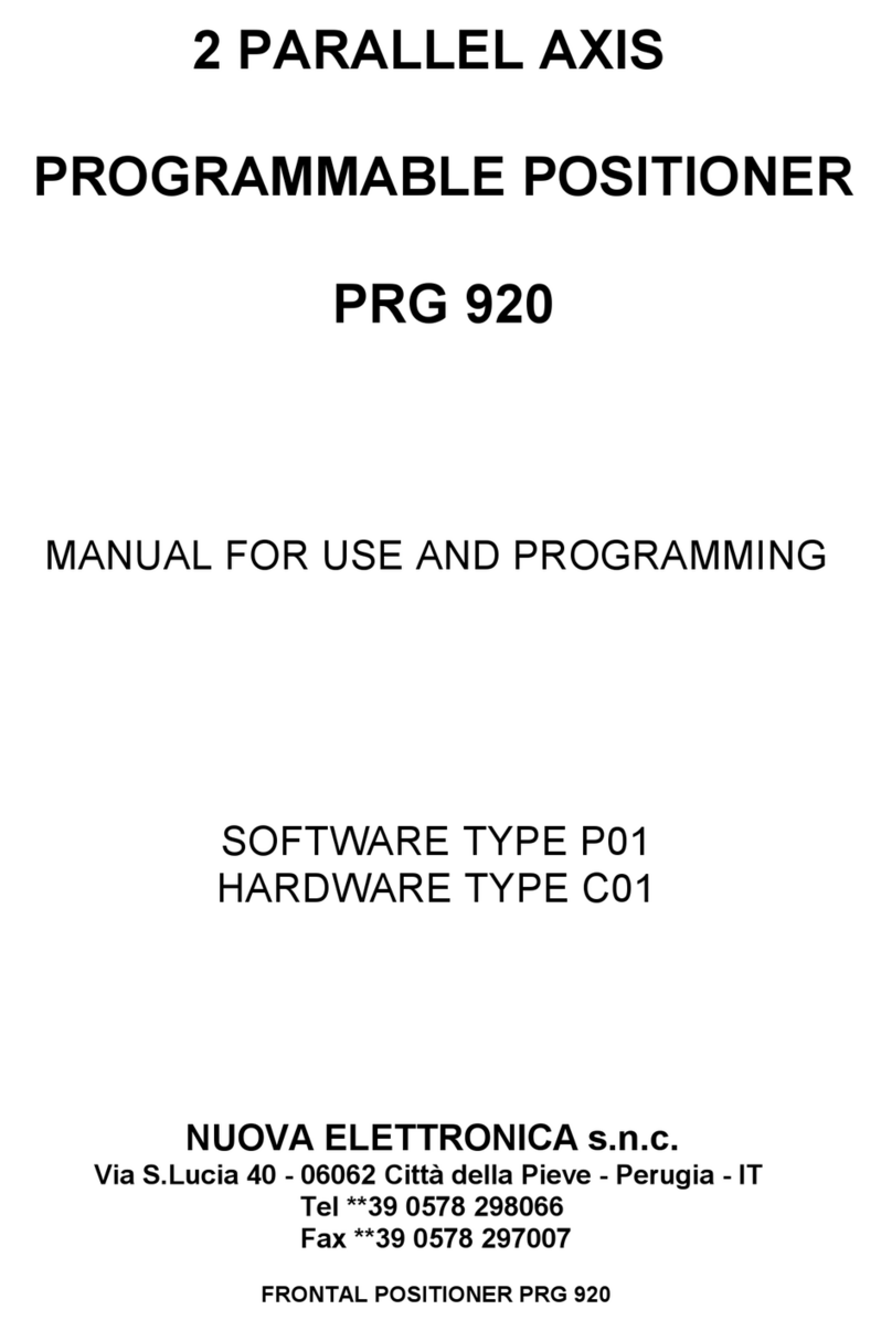 NUOVA ELETTRONICA PRG 920 Manual For Use and Programming NUOVA ELETTRONICA PRG 920 Manual For Use and Programming