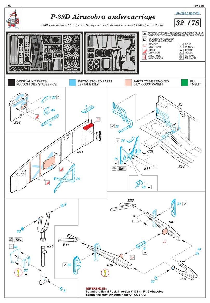 Eduard P-39D Airacobra undercarriage User manual