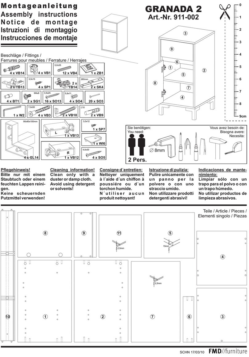 FMD Furniture GRANADA 2 911-002 Assembly instructions