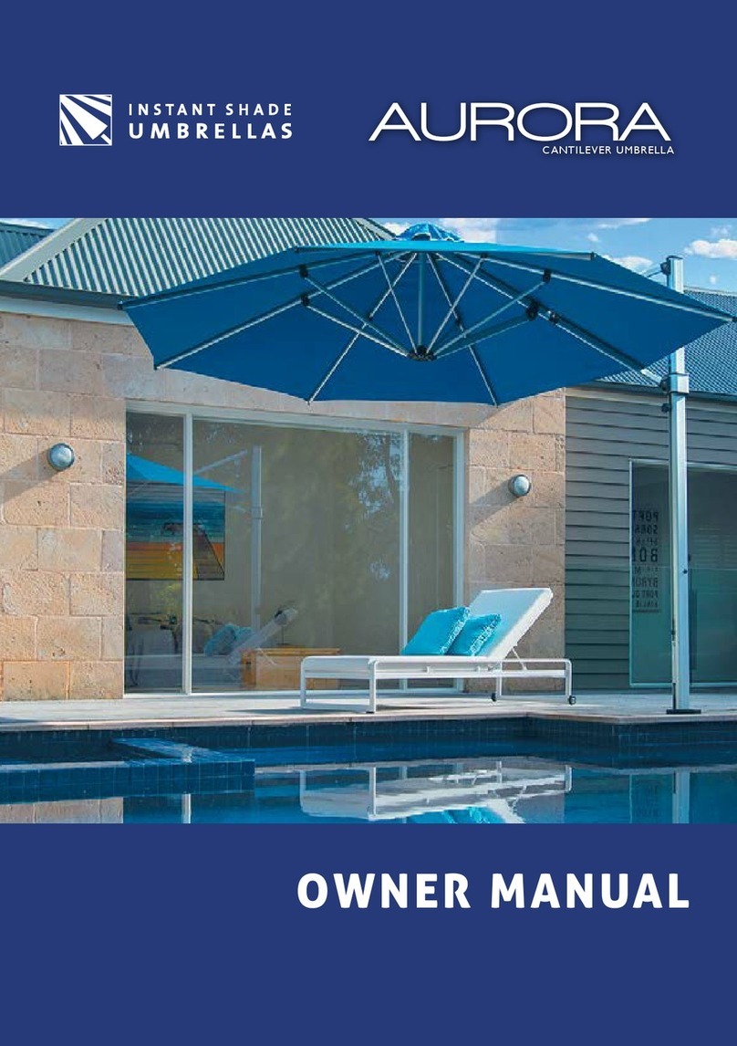 Instant Shade Umbrella Aurora owner's manual