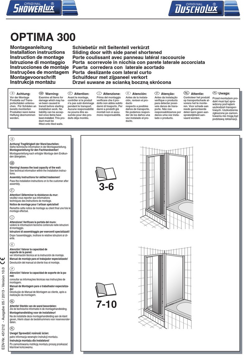 ShowerLux DischoLux OPTIMA 300 installation instructions