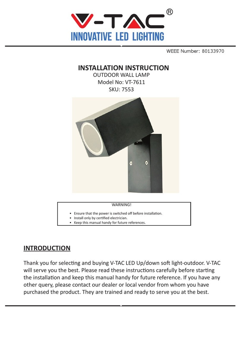 V-TAC VT-7611 Installation instruction