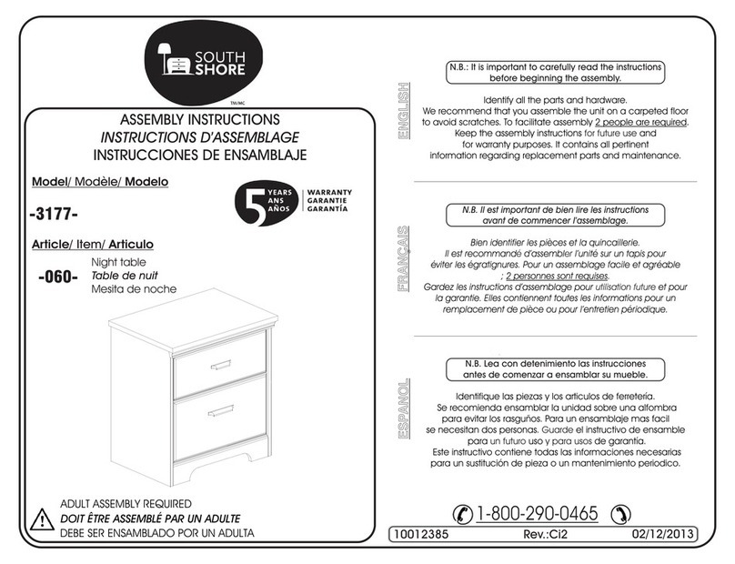 SouthShore 3177 Assembly instructions