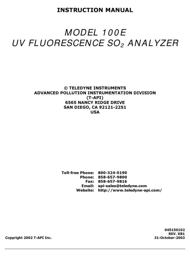 Teledyne 100E instruction manual