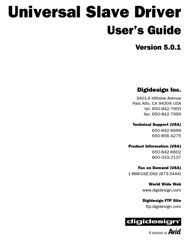 Avid Technology Digidesign USD user guide